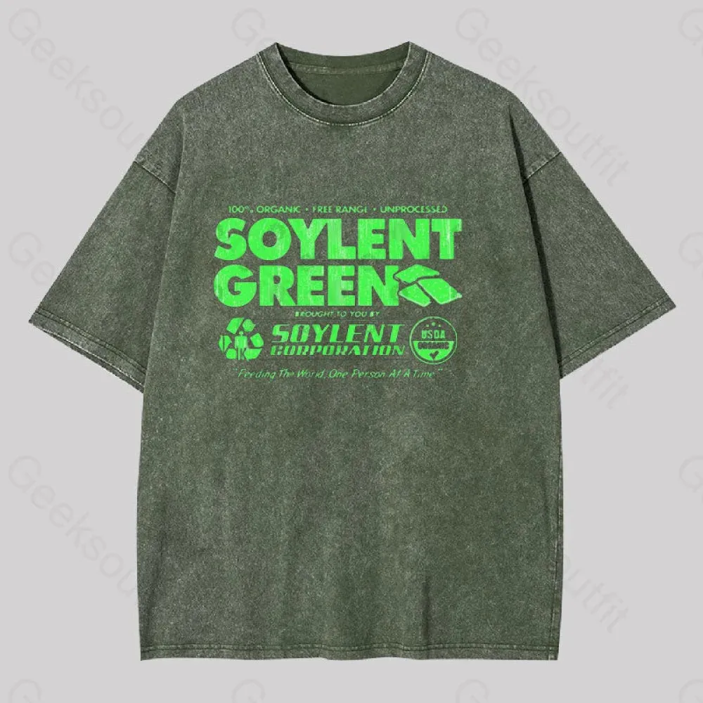 100% Organic Soylent Green Geek Washed T-shirt