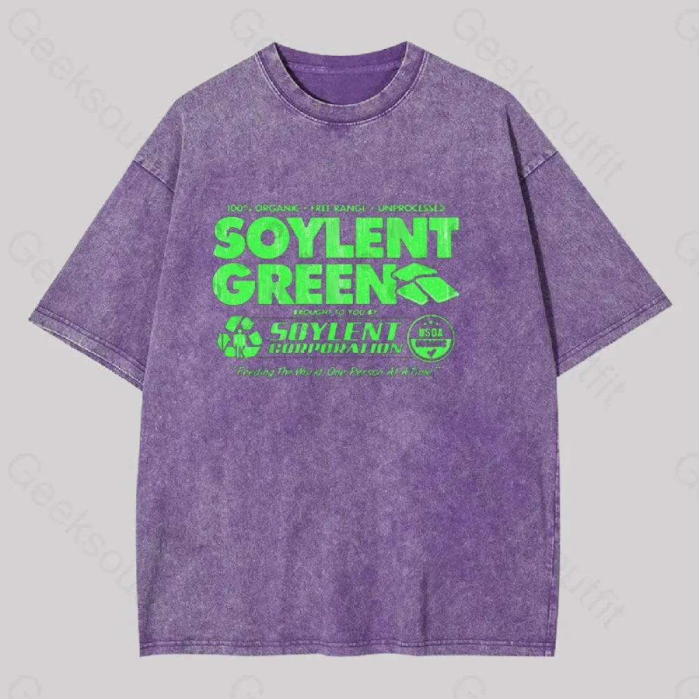 100% Organic Soylent Green Geek Washed T-shirt