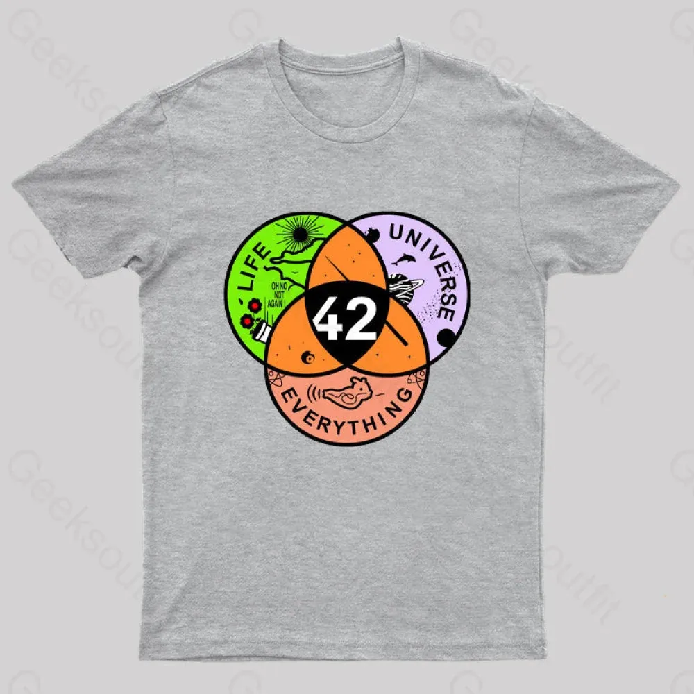 42 Answer to Life Universe and Everything T-Shirt