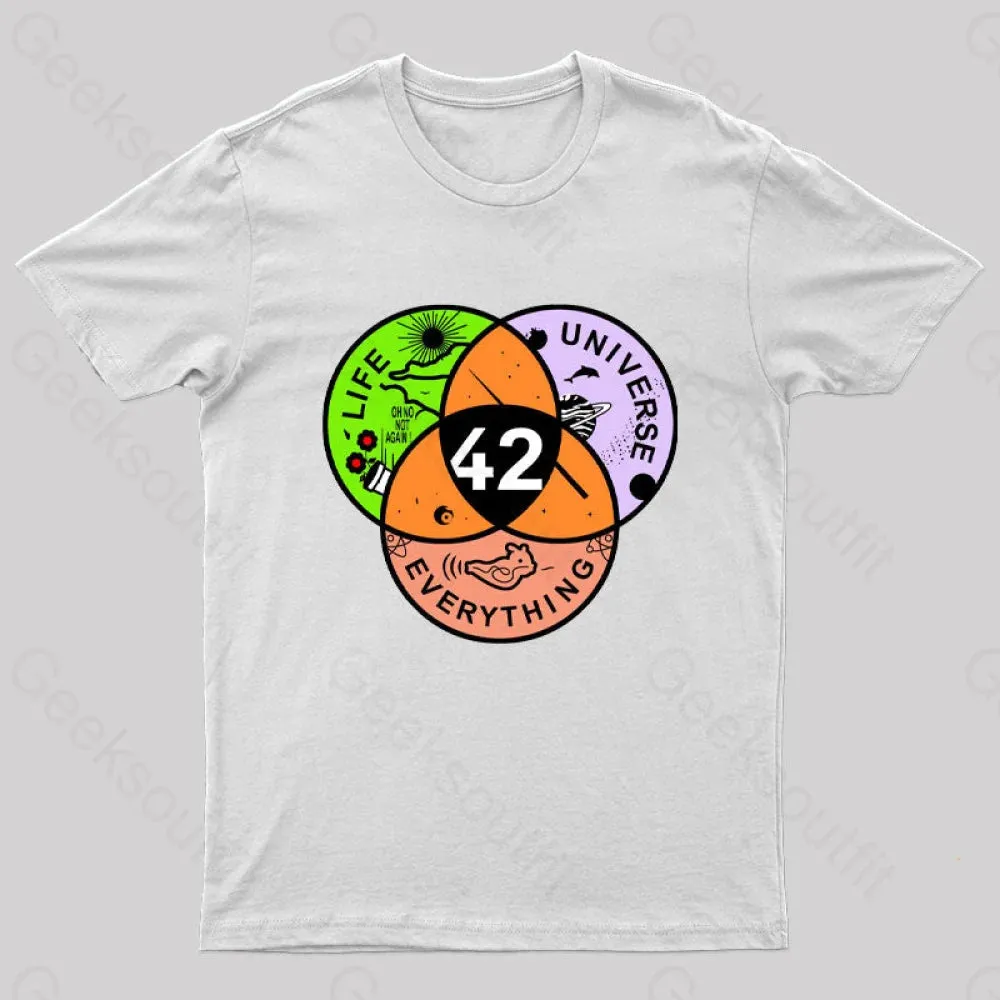 42 Answer to Life Universe and Everything T-Shirt