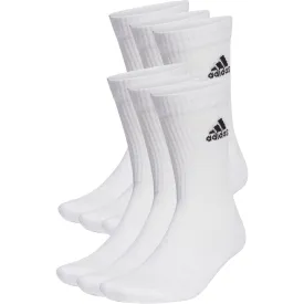 adidas Cushioned (6 Pack) Crew Training Socks - White