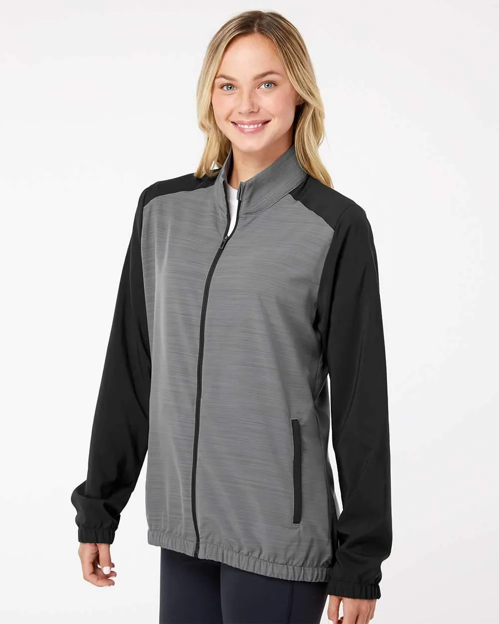 adidas - Women's Heather Block Full-Zip Wind Jacket