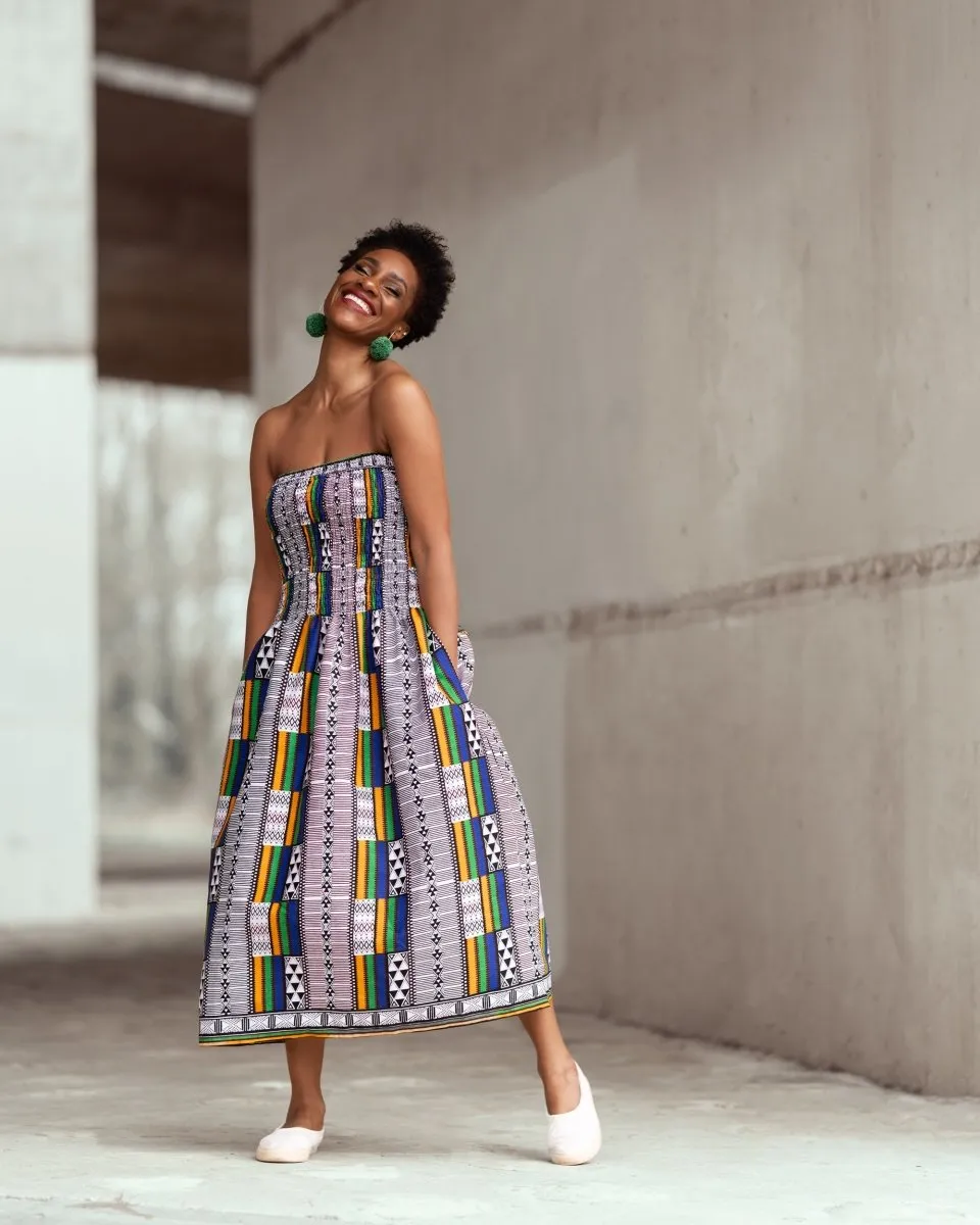 African Summer Dress in Kente