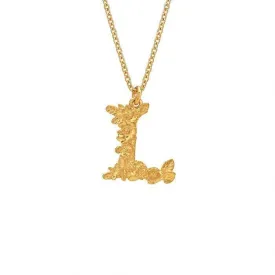 Alex Monroe Floral Letter L Necklace