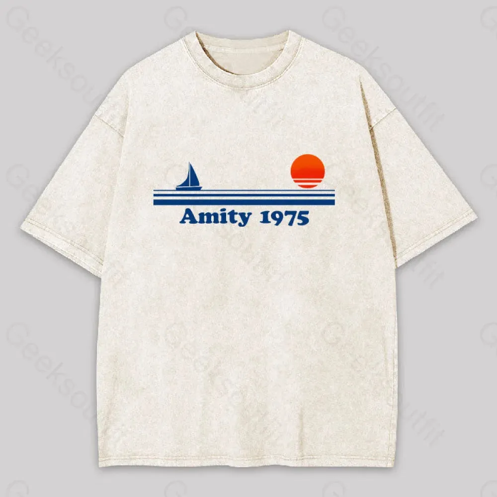 Amity 1975 Jaws Washed T-shirt