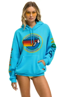 AVIATOR NATION HAMPTONS RELAXED PULLOVER HOODIE - NEON BLUE