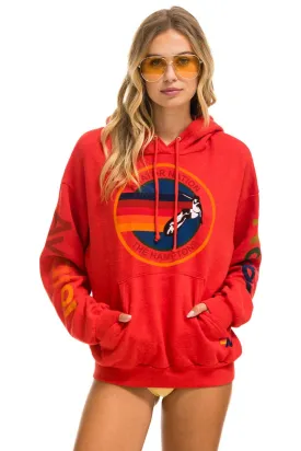 AVIATOR NATION HAMPTONS RELAXED PULLOVER HOODIE - RED