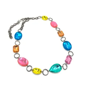 Bright Tones Story Shine-On Gem Shortie Necklace