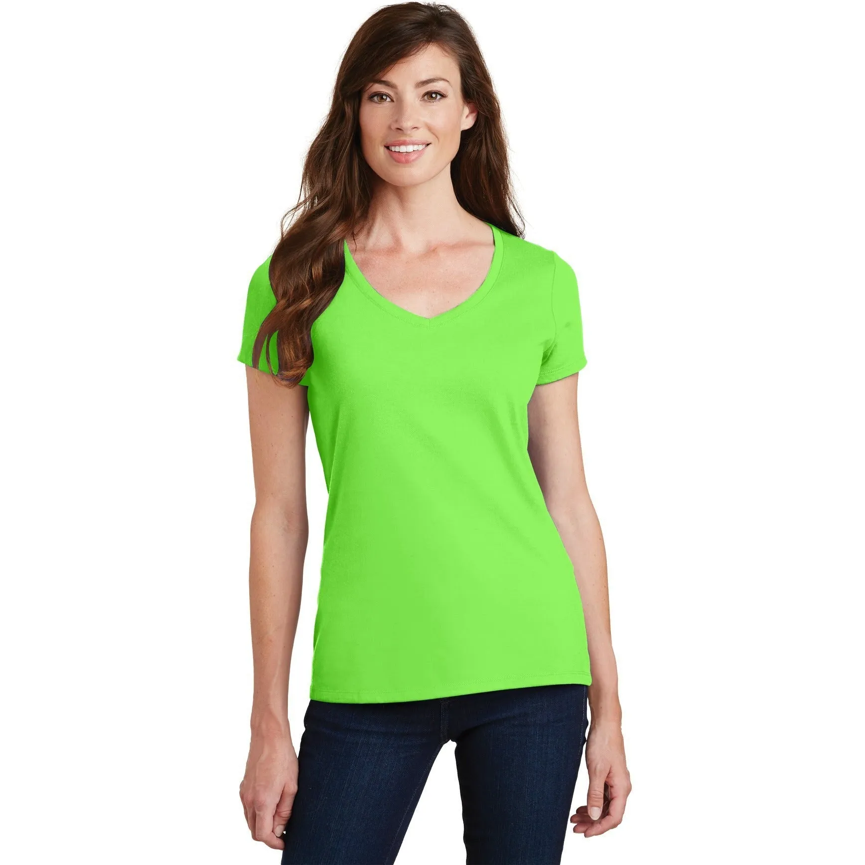 CLOSEOUT - Port & Company Ladies Fan Favorite V-Neck Tee