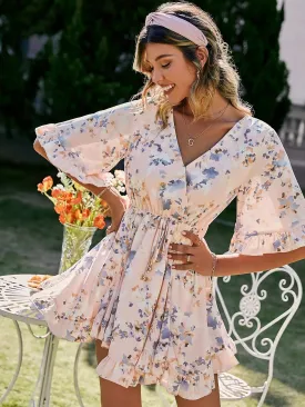 Fiora Pink Floral Summer Dress