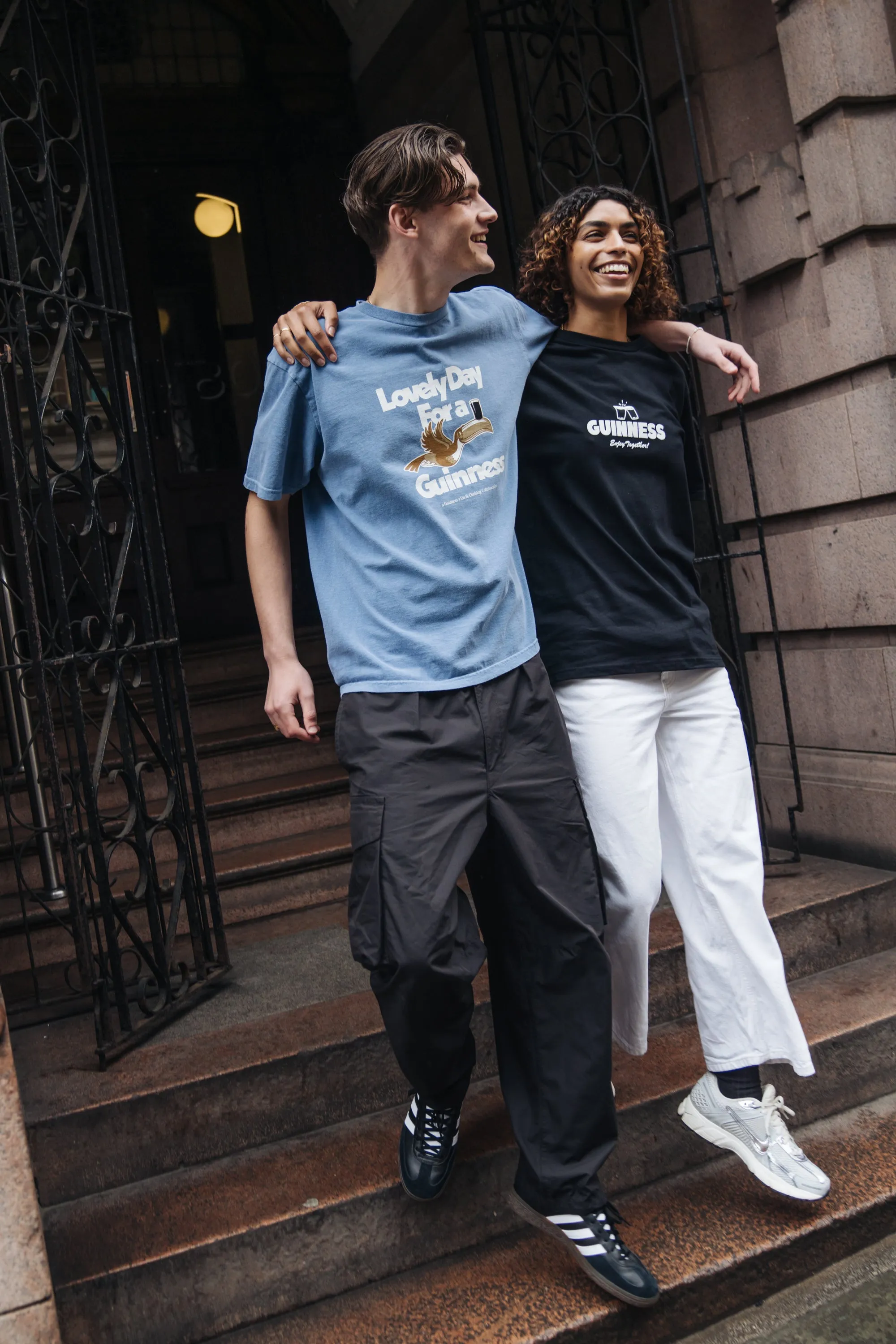 Guinness x UN:IK 'Lovely Day' Vintage Washed Tee - Blue