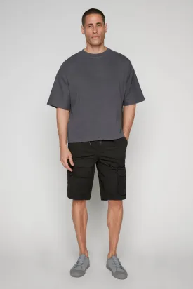 JUDE - Mens Multi Cargo Shorts - Black