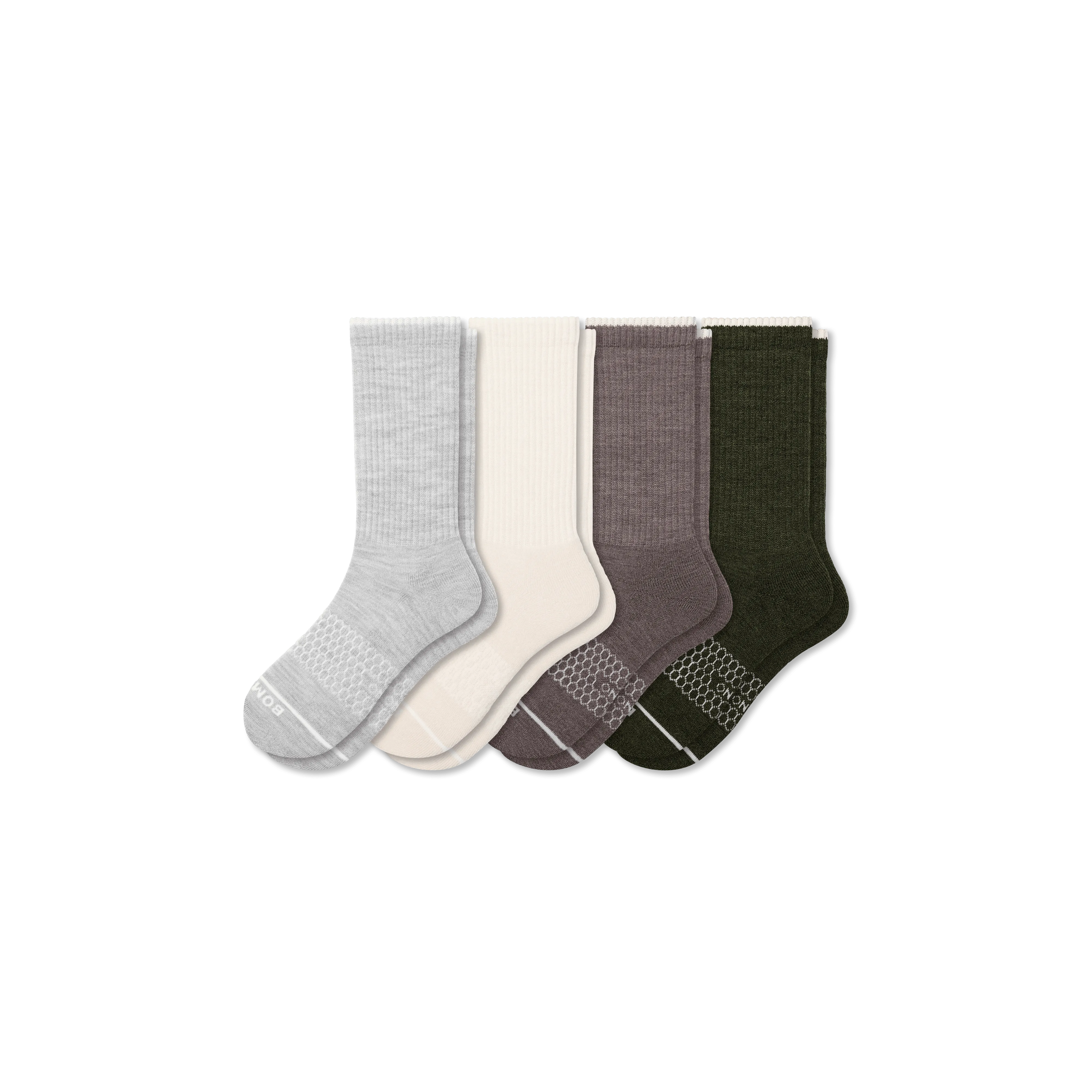 Men's Merino Wool Blend Calf Sock 4-Pack