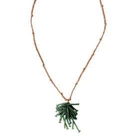 NECKLACE FLO BAMBOO GREEN