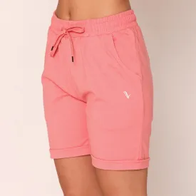 Plain Knitted Shorts For Women - Strawberry Ice