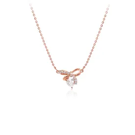 Ribbon Cubic Zirconia Necklace