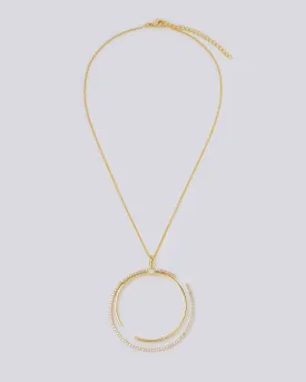 Sacred Circle Gold Pendant Necklace