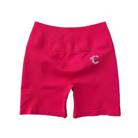 Scrunch Biker Shorts - Electric Crimson