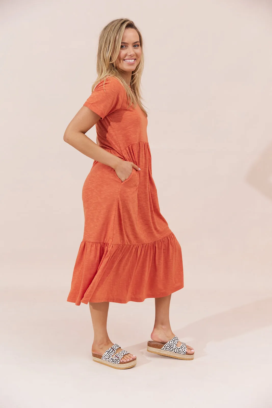 Sienna Dress - Rust