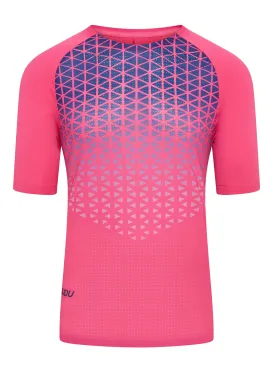 SRT SS 01 Run Short Sleeve T-Shirt - Pink/Dark Blue