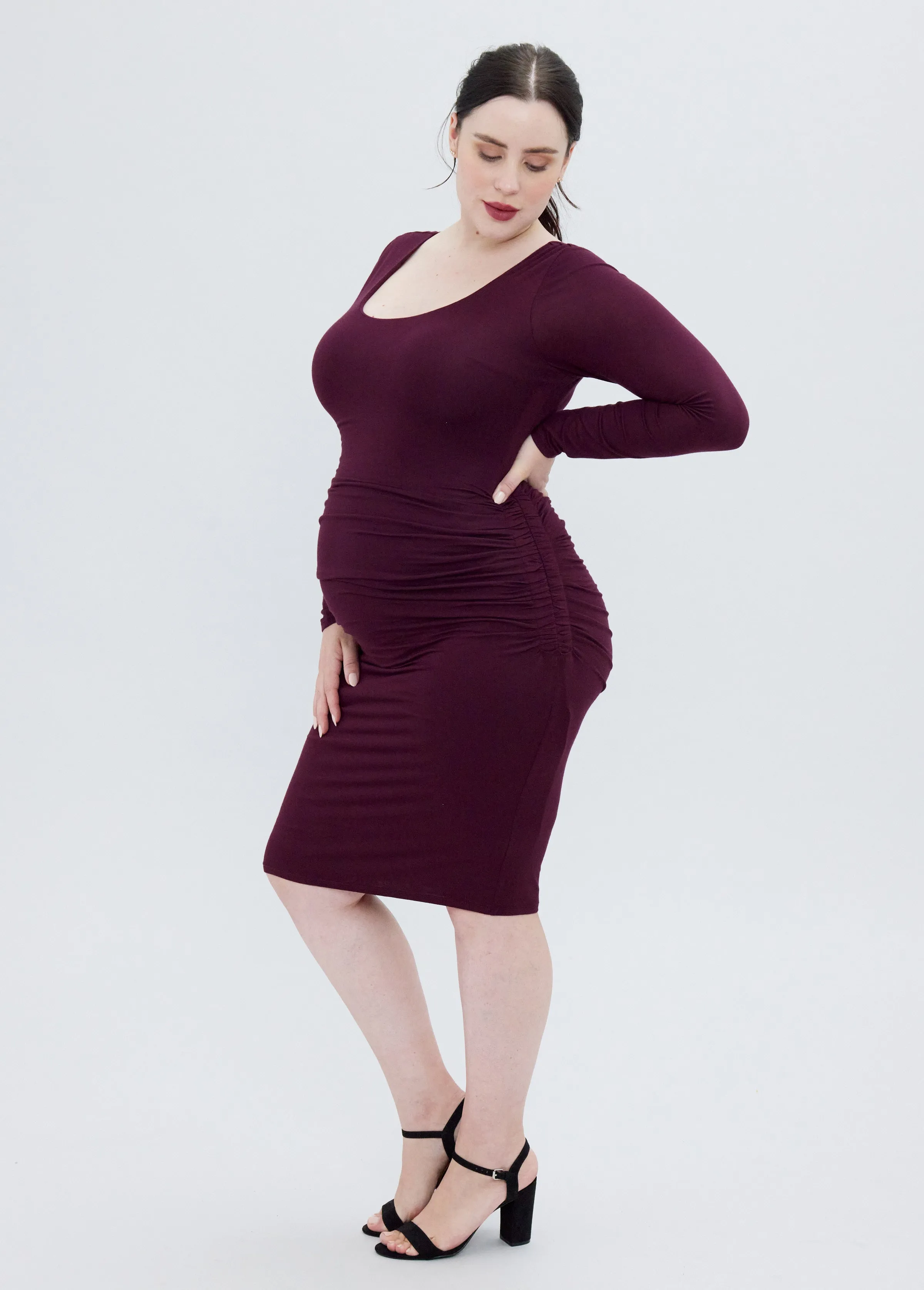 The Masterpiece Long Sleeve Maternity Dress